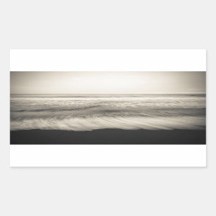 Sticker Rectangulaire B&W seascape, Hawaï