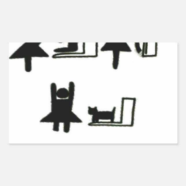 Sticker Rectangulaire Baby Changing Station (Devant)