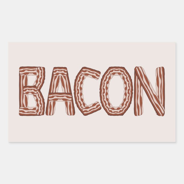 Sticker Rectangulaire Bacon (Devant)