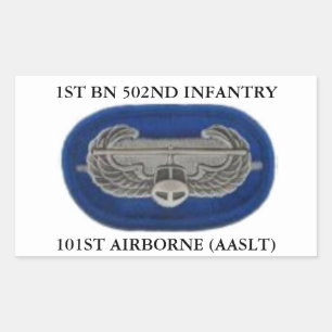 STICKER RECTANGULAIRE BADGE D'ASSAUT AÉRIEN SUR BÂTIMENTS OVAUX D'INFANT