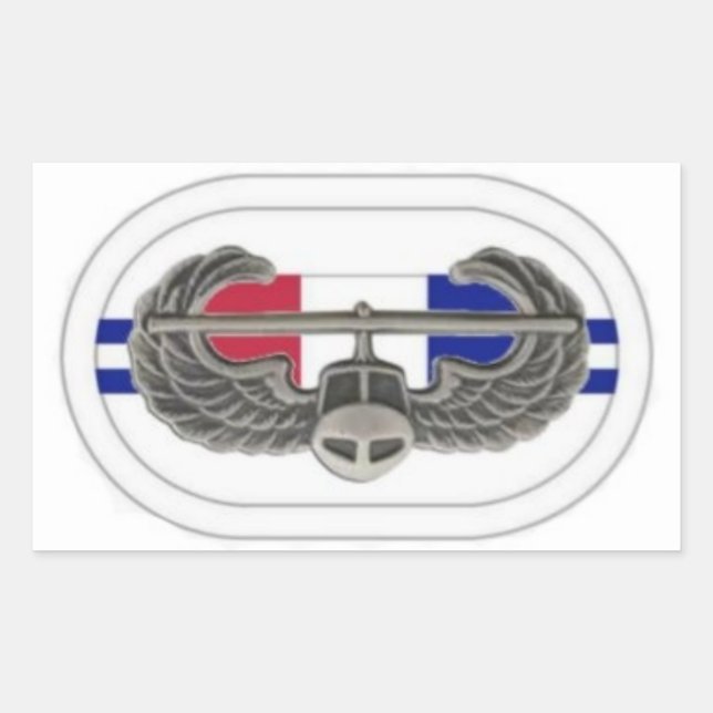 STICKER RECTANGULAIRE BADGE D'ASSAUT AÉRIEN SUR LES BÂTIMENTS OVAUX 2D B (Devant)