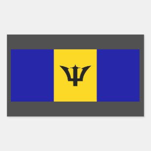 Sticker Rectangulaire Baguette du drapeau de la Barbade