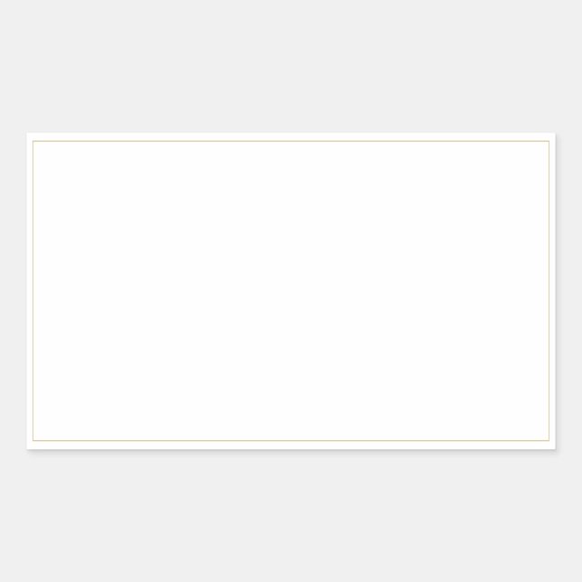 Sticker Rectangulaire Baguettes rectangulaires vierges en or de pot d'ép (Devant)