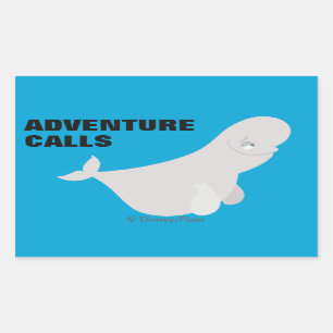 Sticker Rectangulaire Bailey la baleine de Beluga
