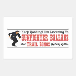 Sticker Rectangulaire Ballades et chansons de chasse