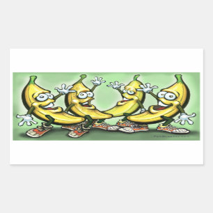 Sticker Rectangulaire Bananes