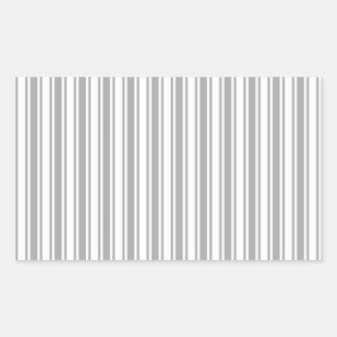 Sticker Rectangulaire Bandes de bonbons grises et blanches
