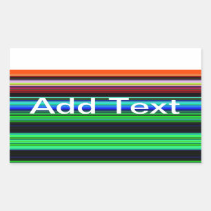 Sticker Rectangulaire Bandes minces et colorées - 1