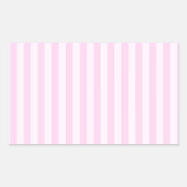Sticker Rectangulaire Bandes minces - rose et rose clair (Devant)