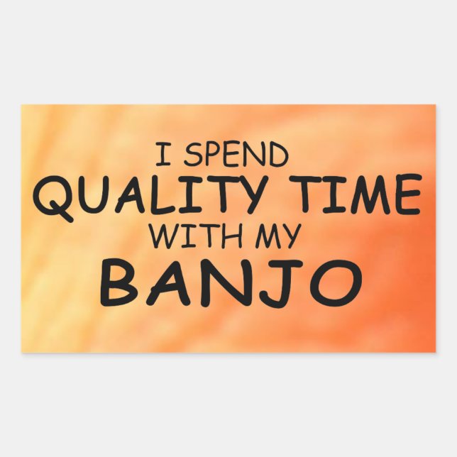 Sticker rectangulaire Banjo Time Quality (Devant)