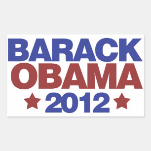 Sticker Rectangulaire Barack Obama 2012