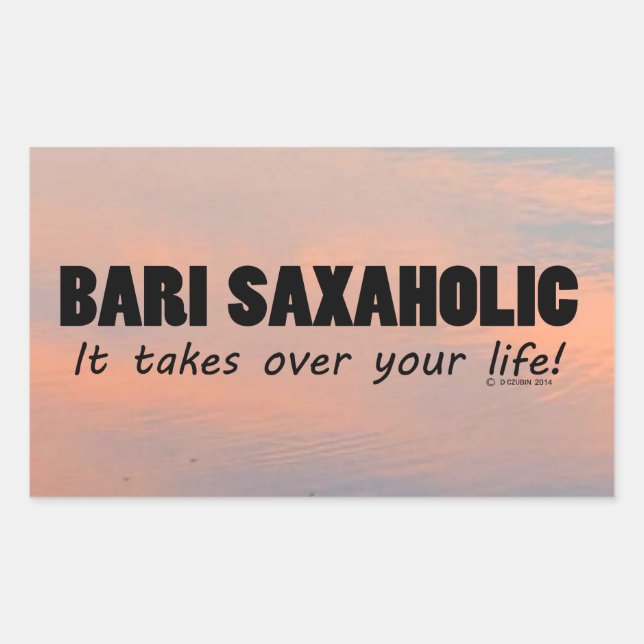 Sticker rectangulaire Bari Saxaholic Life (Devant)