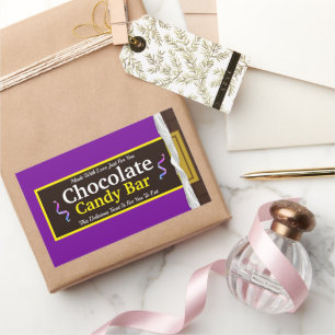 Sticker Rectangulaire Barre à bonbons au chocolat personnalisé