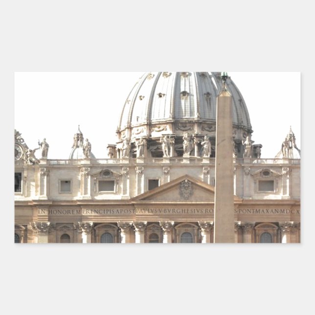 Sticker Rectangulaire Basilique de San Pietro (Devant)
