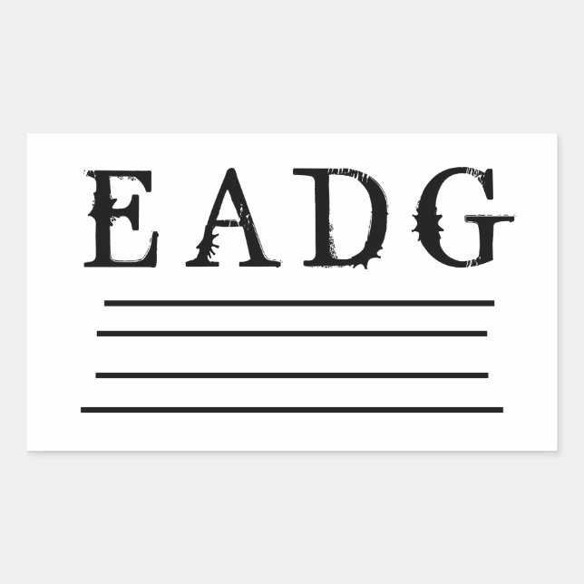 Sticker Rectangulaire Basse réglée (Devant)