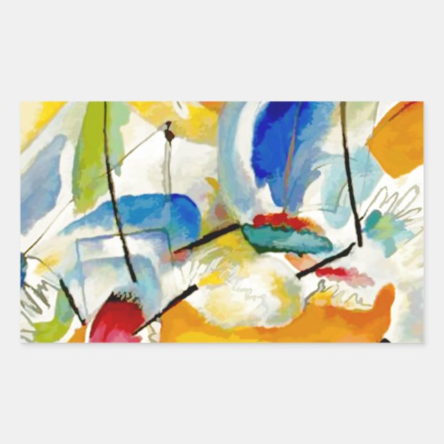 Sticker Rectangulaire Bataille maritime de Kandinsky 1913 (Devant)