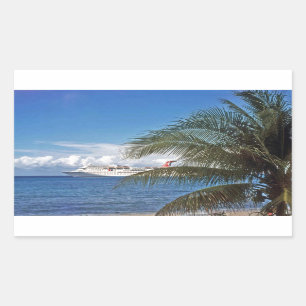 Sticker Rectangulaire Bateau de croisière de carnaval accouplé à l'î