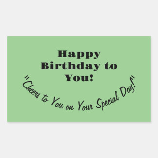 STICKER RECTANGULAIRE BÂTIMENT D'ANNIVERSAIRE