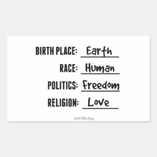 STICKER RECTANGULAIRE BÂTIMENT DE TERRE DE LIEU DE NAISSANCE