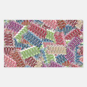 Sticker Rectangulaire BÂTIMENTS DE Noël RECTANGLE