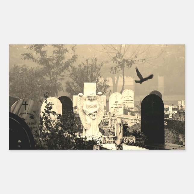 STICKER RECTANGULAIRE BÂTIMENTS DE RECTANGLE DE GRAVIER HAUNÉS (Devant)