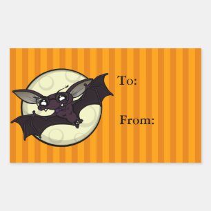 STICKER RECTANGULAIRE BÂTISSEURS CADEAUX DE BAT RECTANGLE HALLOWEEN