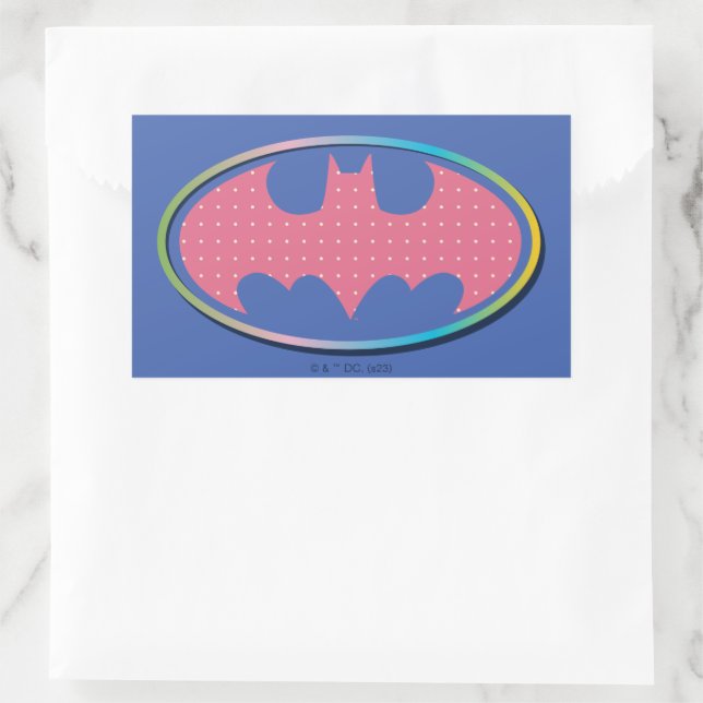Sticker Rectangulaire Batman | Logo Pink Polka Dot (Sac)