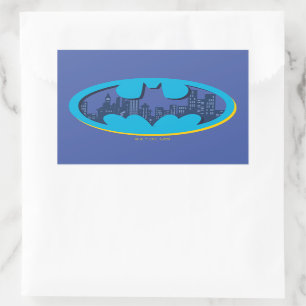 Sticker Rectangulaire Batman   Symbole de la ville d'Arkham