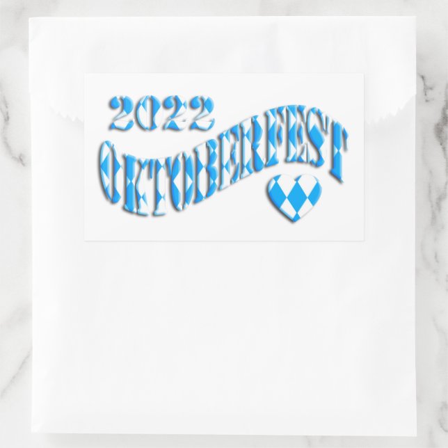 Sticker Rectangulaire Bayern German Beer Festival Logo Oktoberfest 2022 (Sac)