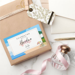 Sticker Rectangulaire Beach Bachelorette, fête des poules