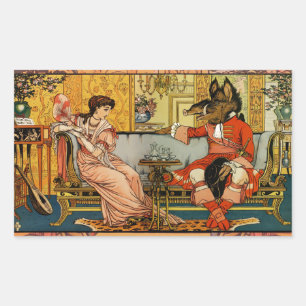Sticker Rectangulaire Beauté Beast Classic Fairy Tale Caractères