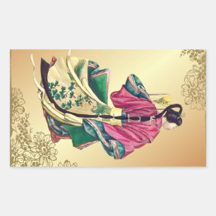 Sticker Rectangulaire Beauté orientale