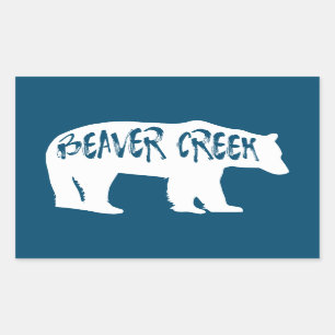 Sticker Rectangulaire Beaver Creek Colorado Ours