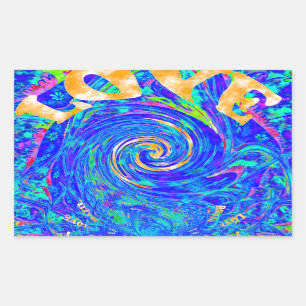 Sticker Rectangulaire Belle Amour Bleu Bleu Imprimer Art vectoriel Flash