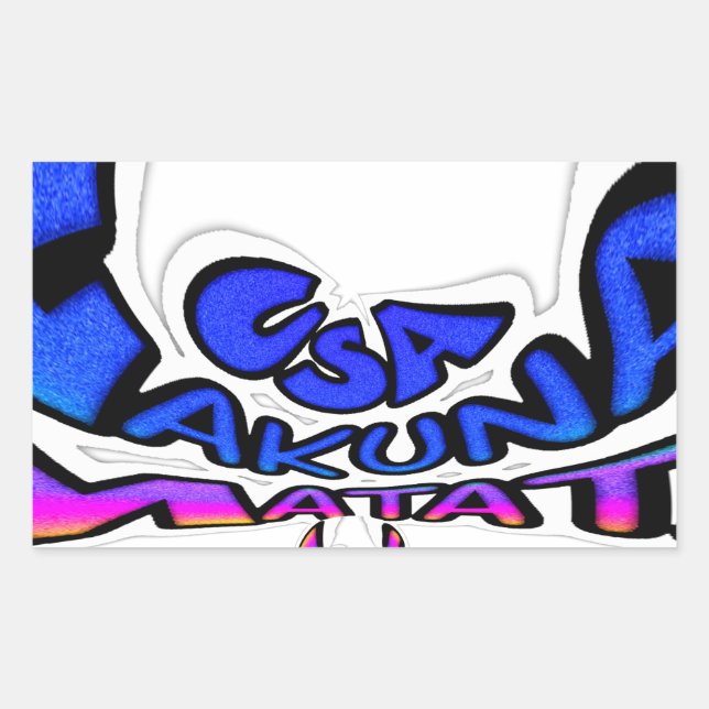 Sticker Rectangulaire Belle Extraordinaire USA Fun Text Art Motif Design (Devant)