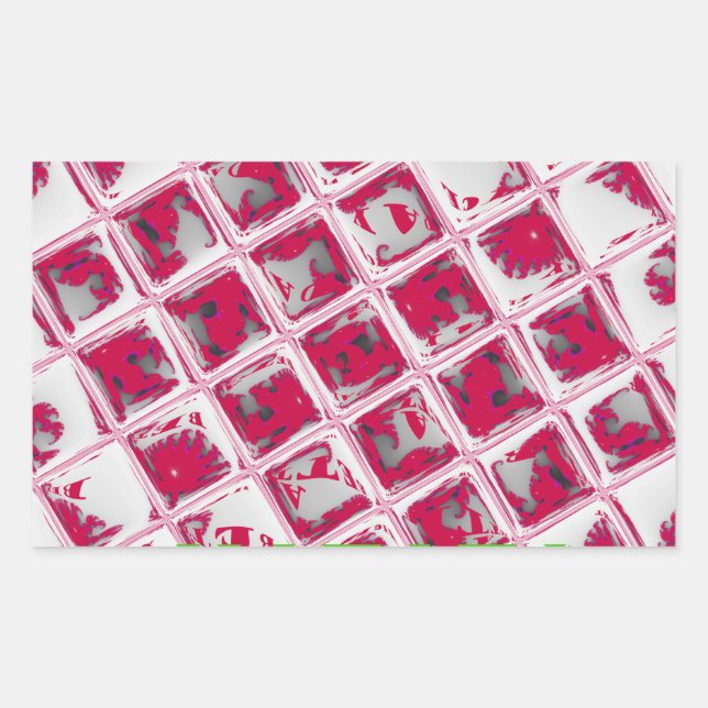 Sticker Rectangulaire Belle image Extraordinaire rouge stylish miroir (Devant)