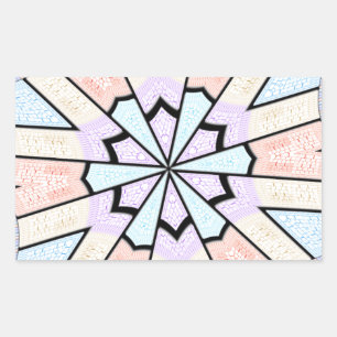 Sticker Rectangulaire Belle Impression Géométrique Pastel Extraordinaire