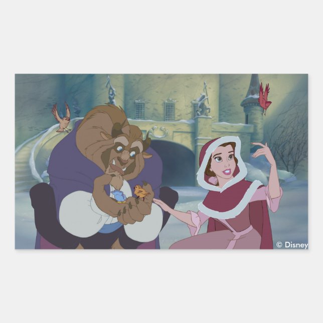 Sticker Rectangulaire Belle | Osez rêver ! (Devant)