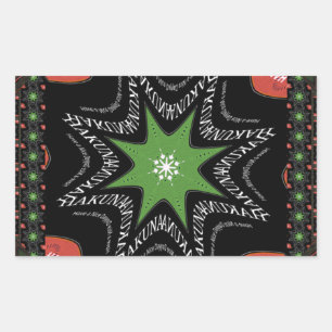 Sticker Rectangulaire Belle Whirling étoiles arrière - plan Imprimer vec