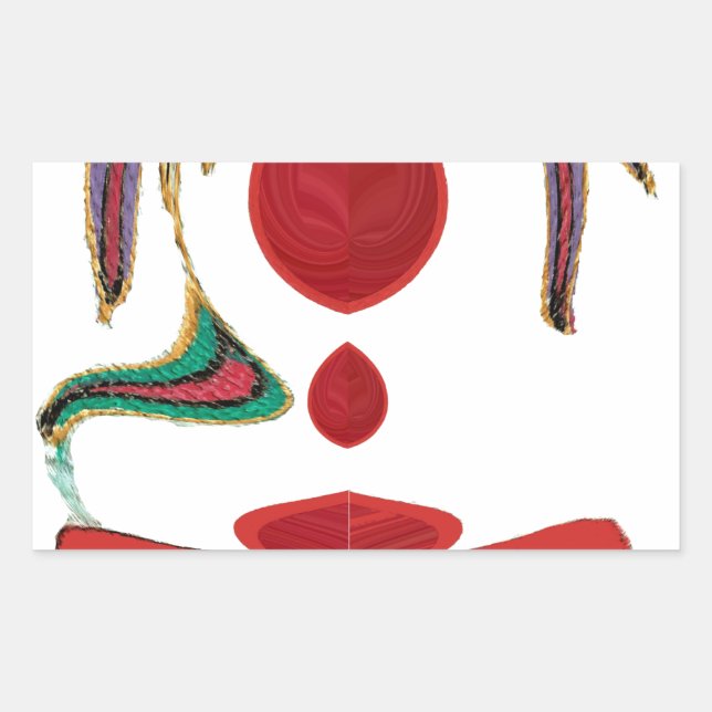 Sticker Rectangulaire Belles couleurs rouge, blanc, violet, vert texture (Devant)