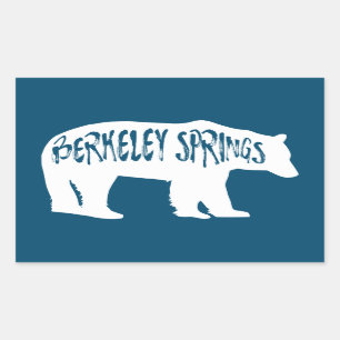 Sticker Rectangulaire Berkeley Springs Ours de Virginie-Occidentale