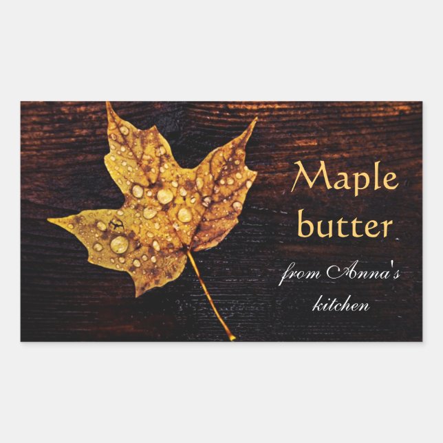 Sticker Rectangulaire beurre d'érable (Devant)