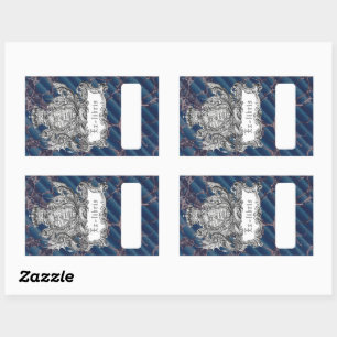 Sticker Rectangulaire Bibliophile Couronne & Dragon