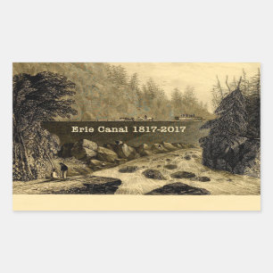 Sticker Rectangulaire Bicentenaire du canal Erie historique