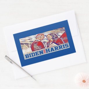 Sticker Rectangulaire Biden Harris Ensemble 2020