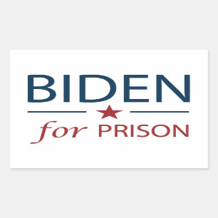 Sticker Rectangulaire Biden Pour Prison Anti Joe Biden Slogan Chan