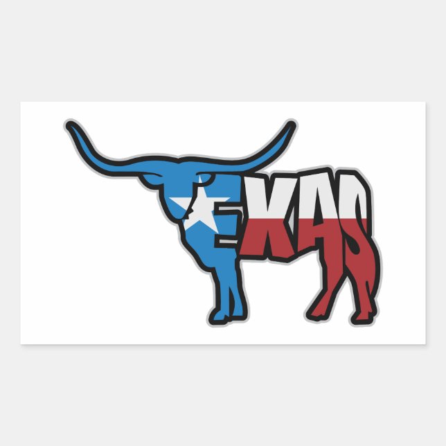 Sticker Rectangulaire Bienvenue au Texas (Devant)