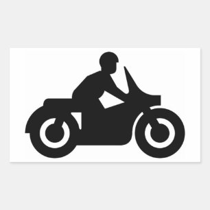 STICKER RECTANGULAIRE BIKER GUY