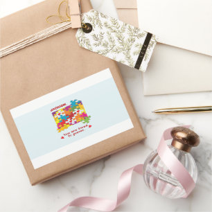Sticker Rectangulaire Birthday Boy Puzzle Amour aux pièces