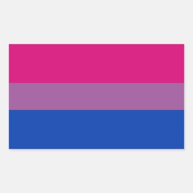 Sticker Rectangulaire Bisexual pride (Devant)